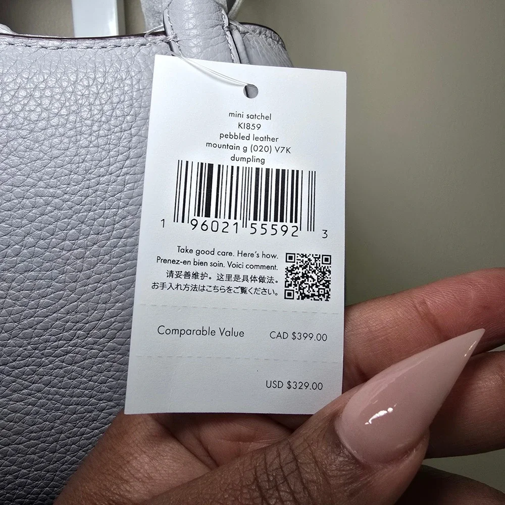 Kate Spade New York Dumplin Mini Satchel Pebble Leather‎ Mountain Grey KI859